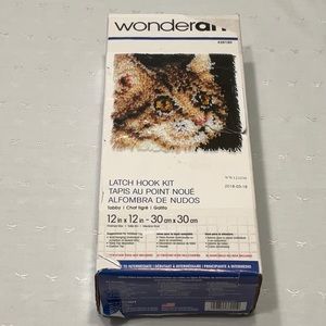 Cat Latch Hook Kit 12” x 12”